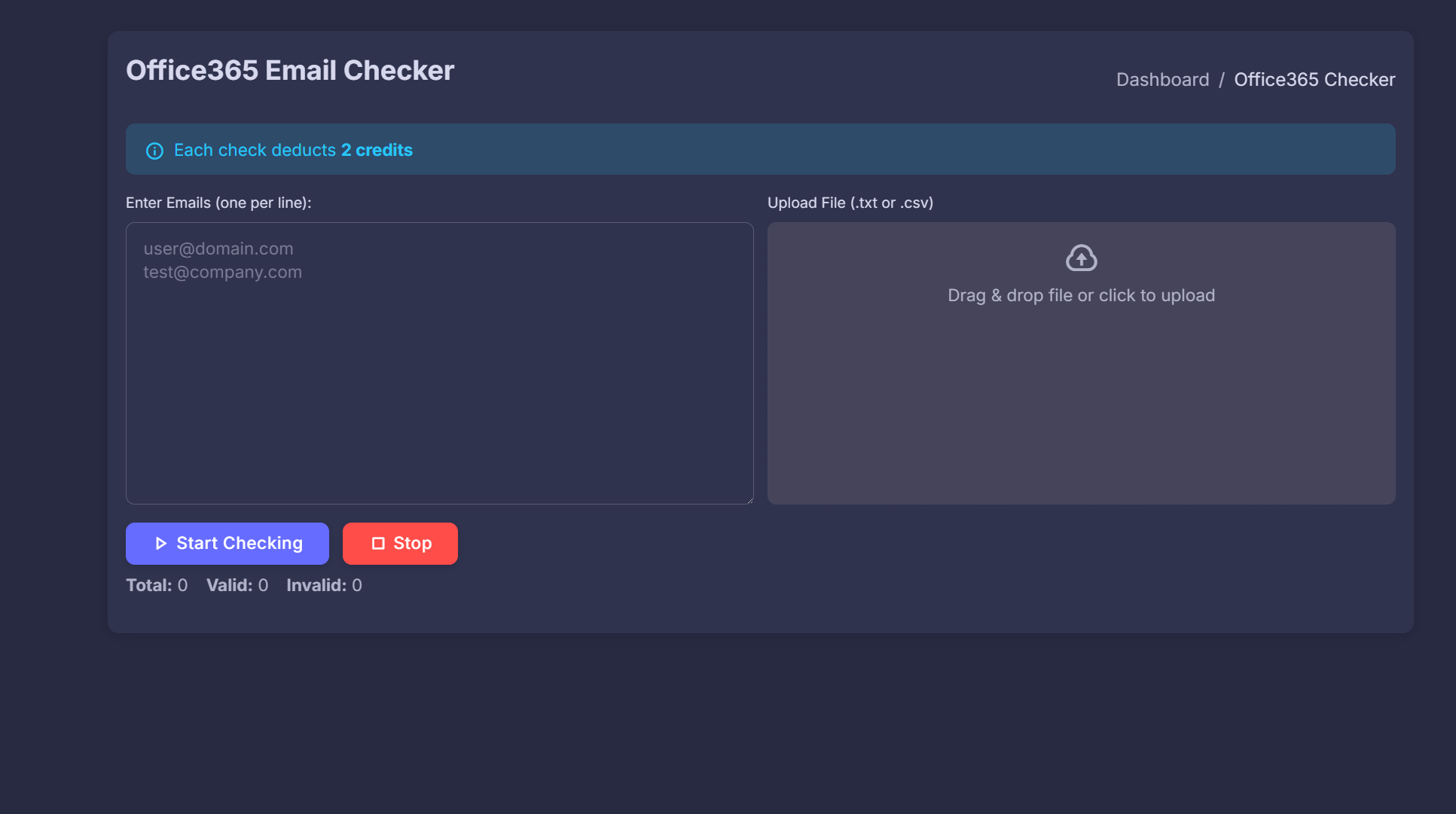 Office365 Email Checker SpamTools Features SpamTools
