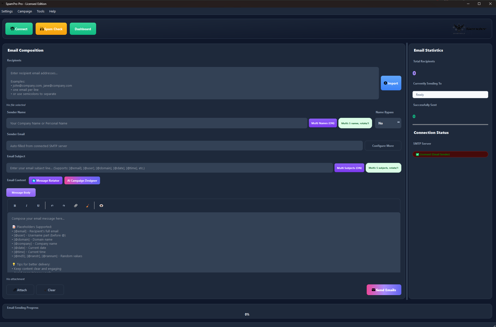 SpamPro Email Sender